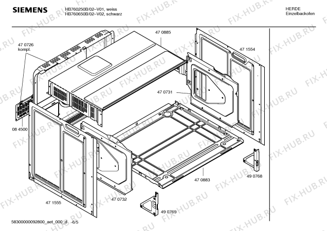 Схема №1 HB760250B с изображением Инструкция по эксплуатации для духового шкафа Siemens 00587713