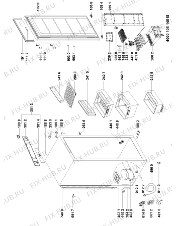 Схема №1 WGKN 1650 A++ с изображением Элемент корпуса для холодильной камеры Whirlpool 481010593708