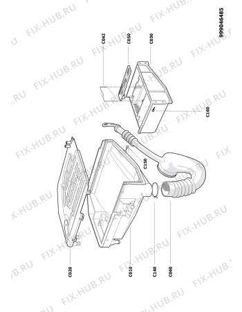Схема №3 MWU128EDWT с изображением Фиксатор для стиральной машины Whirlpool 480113100146