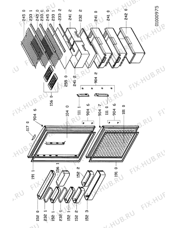 Схема №1 ART 741/G с изображением Вноска для холодильной камеры Whirlpool 481245988007