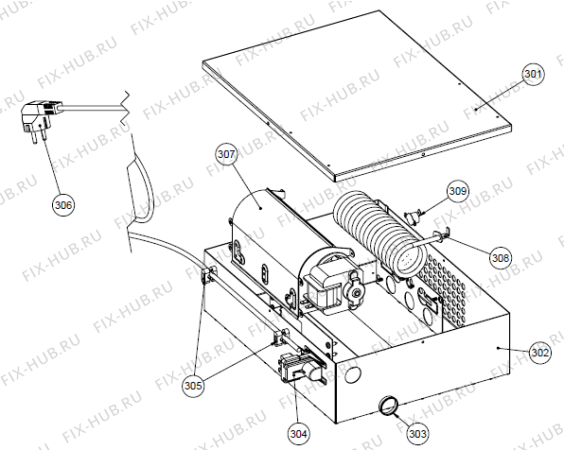 Взрыв-схема сушильного шкафа Asko DC7583W (429992) - Схема узла 02