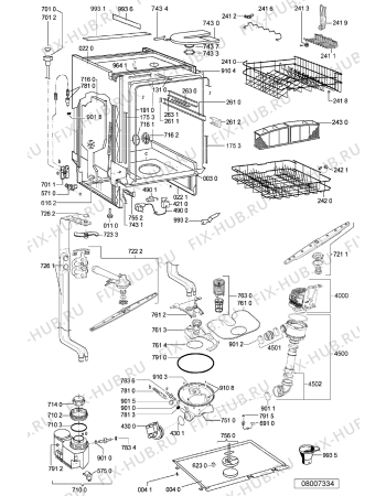 Схема №1 ADL 937/2 с изображением Панель для электропосудомоечной машины Whirlpool 480140101306