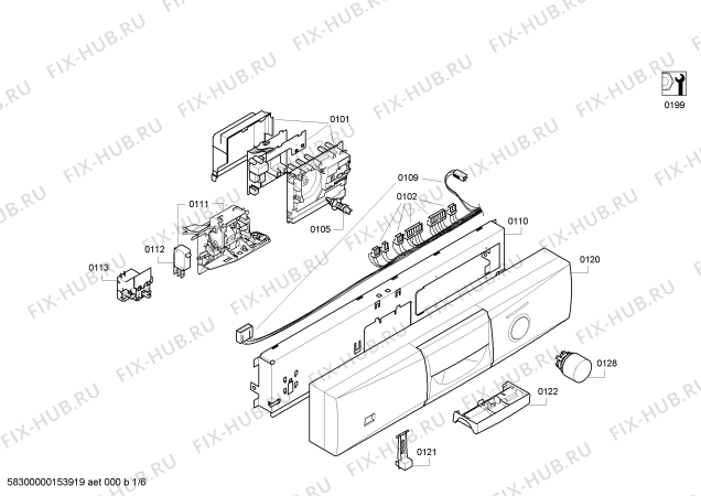 Схема №2 BM3002 с изображением Панель управления для посудомойки Bosch 00675634