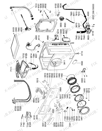 Схема №2 AWG 5424 с изображением Декоративная панель для стиралки Whirlpool 480111102711