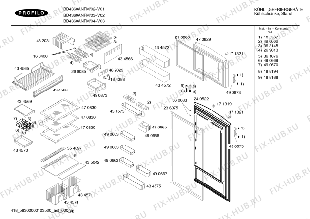 Взрыв-схема холодильника Profilo BD4360ANFM - Схема узла 02