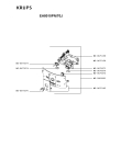 Схема №1 EA8000PN/70J с изображением Плата управления для электрокофемашины Krups MS-5949336