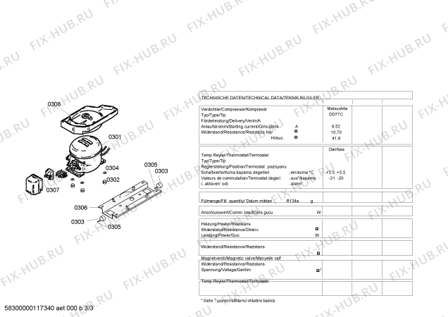 Взрыв-схема холодильника Condor X5KCVCO420 - Схема узла 03