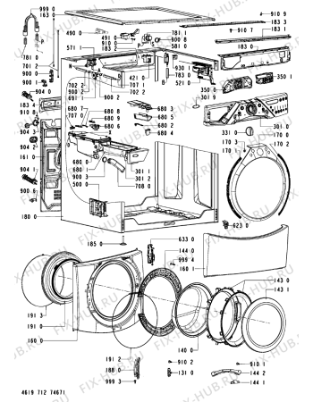 Схема №1 WFW 9750 WR 02 с изображением Всякое для стиральной машины Whirlpool 481010390819
