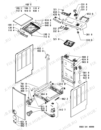 Схема №1 WAE/D 5419 с изображением Микромодуль для стиралки Whirlpool 480111104776