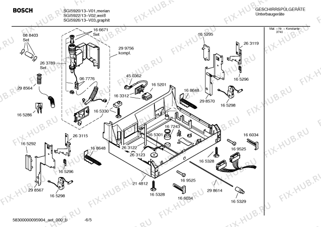 Взрыв-схема посудомоечной машины Bosch SGI5922 - Схема узла 05