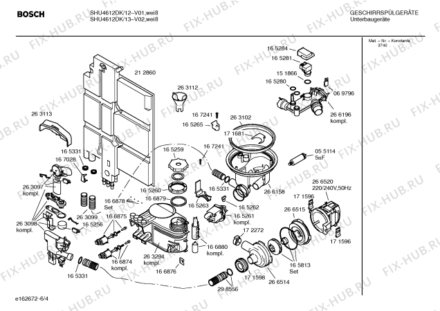 Схема №3 SHU4612DK с изображением Вкладыш в панель для посудомойки Bosch 00352343