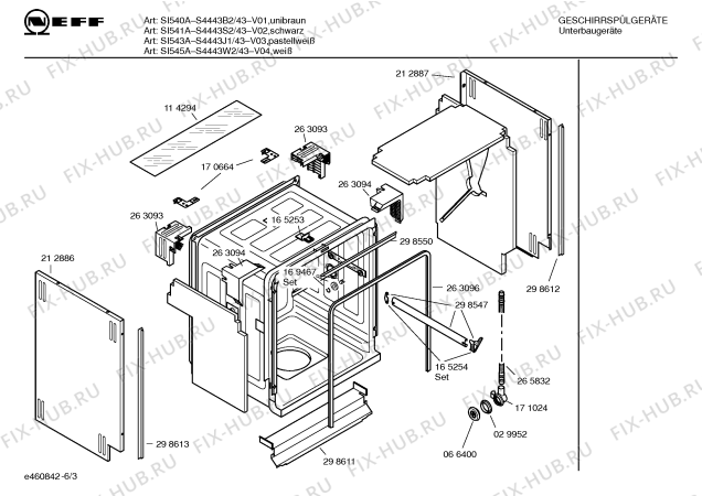 Схема №2 S4443B2 Art.SI540Ae с изображением Инструкция по эксплуатации для посудомоечной машины Bosch 00588473