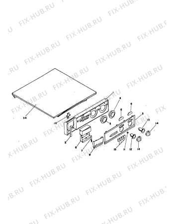 Взрыв-схема стиральной машины Electrolux EW860C - Схема узла Control panel and lid