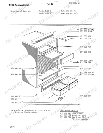 Схема №1 SANTO 1415 U с изображением Дверь для холодильника Aeg 8996710684698