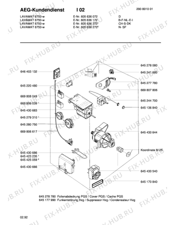 Взрыв-схема стиральной машины Aeg LAV6750 - Схема узла Electrical equipment 268