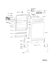 Схема №1 ADPS 3540 WH с изображением Панель для электропосудомоечной машины Whirlpool 480140102901