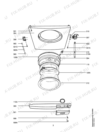 Схема №1 LAV88739-W с изображением Манжета (резина люка) для стиральной машины Aeg 1108520808