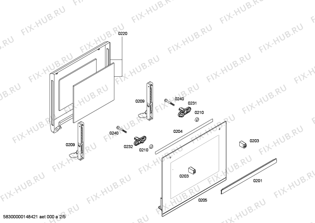 Взрыв-схема плиты (духовки) Bosch HBA43S461E Horno.BO.2d.B4.E0_CIF.pt_bsc.negro - Схема узла 02