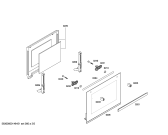Схема №1 HBA43S461E Horno.BO.2d.B4.E0_CIF.pt_bsc.negro с изображением Передняя часть корпуса для электропечи Bosch 00700895
