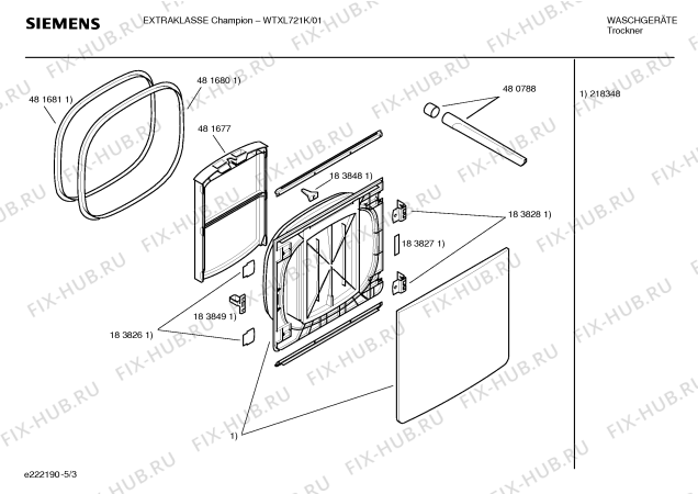 Схема №2 WTXL721K EXTRAKLASSE Champion с изображением Инструкция по установке и эксплуатации для электросушки Siemens 00585868