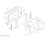 Схема №1 HBA64B126F H.BO.PY.L3D.IN.GYFAM.B1a.B.E3_COT/ с изображением Внешняя дверь для плиты (духовки) Bosch 00688546