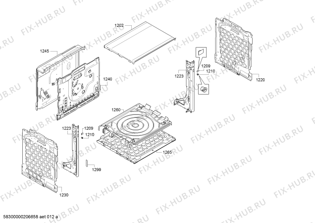 Взрыв-схема плиты (духовки) Bosch HBA5370S0 - Схема узла 07