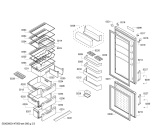 Схема №1 KG39VZ45 с изображением Дверь морозильной камеры для холодильника Siemens 00686089