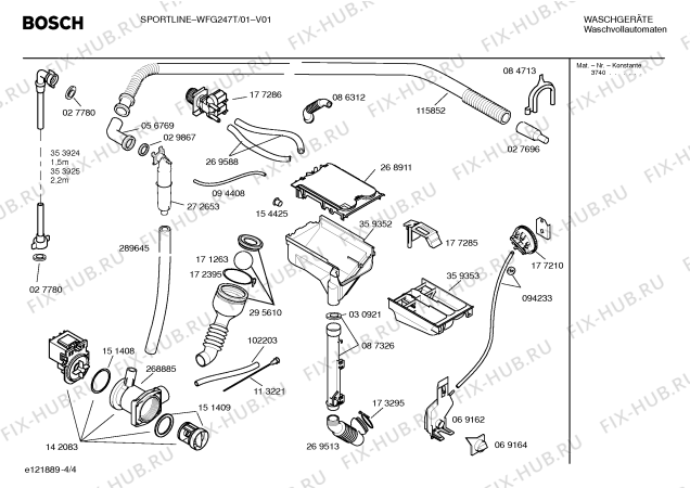 Схема №1 WFG247T sportlineE с изображением Панель управления для стиралки Bosch 00361918