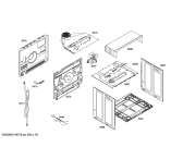 Схема №1 3HB504MY Horno.Mbalay.2d.CFm.ME.pt_basica.inox с изображением Передняя часть корпуса для плиты (духовки) Bosch 00700721