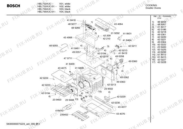 Взрыв-схема холодильника Bosch HBL752AUC - Схема узла 04