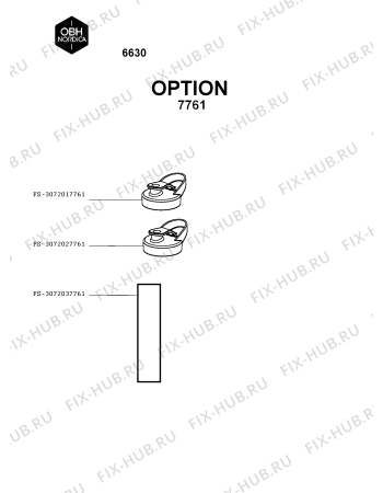 Взрыв-схема блендера (миксера) OBH Nordica 6630 - Схема узла PP005485.3P2