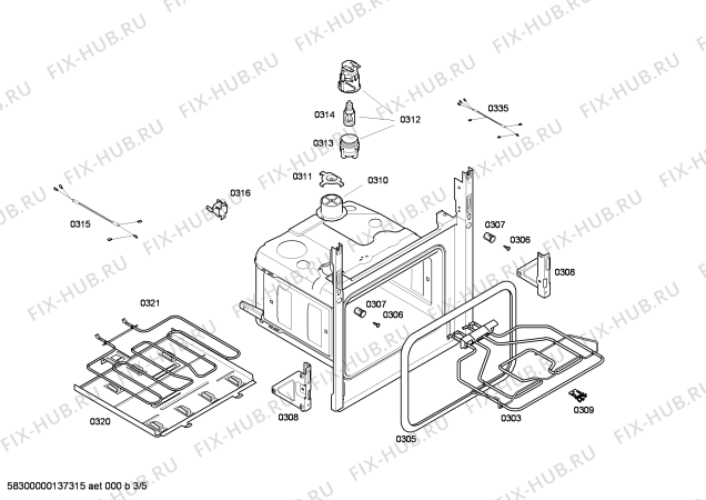 Схема №1 HEV42R321 с изображением Ручка выбора программ для плиты (духовки) Bosch 00615331