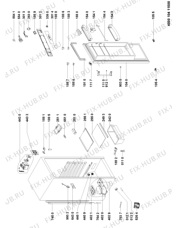 Схема №1 WME1820 A+W с изображением Рукоятка для холодильной камеры Whirlpool 481010348196