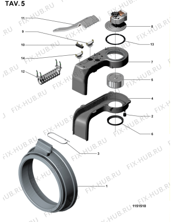 Взрыв-схема стиральной машины Ariston ALS1048CTXR (F017840) - Схема узла