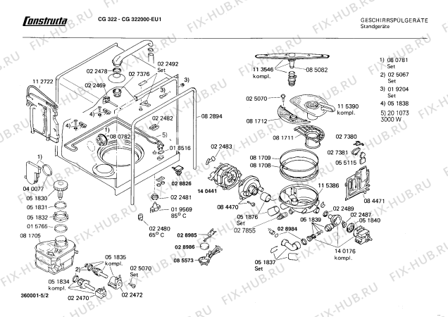 Схема №2 CG322000 с изображением Переключатель для посудомойки Bosch 00056268