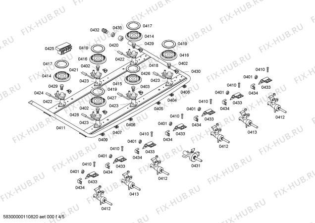 Схема №2 HSK13K30NF STYLE II BRCO GN 220V с изображением Дюза для электропечи Bosch 00493302