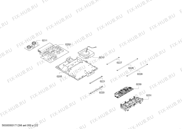 Схема №1 PIM631B18E IH6.1 - Multiplex с изображением Стеклокерамика для плиты (духовки) Bosch 00689654