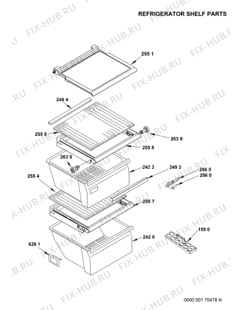 Схема №2 KSN PRIMELINE 5 IN с изображением Дверка для холодильника Whirlpool 481241610677