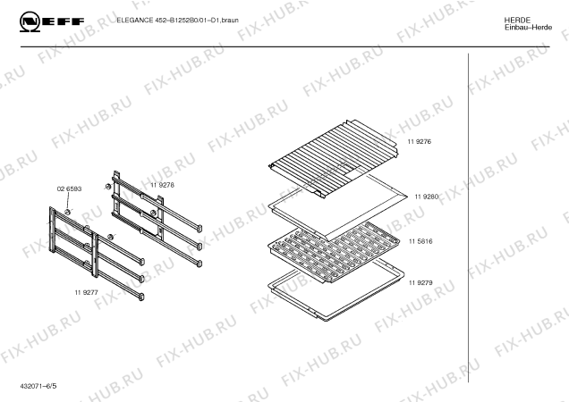 Схема №1 B1252B1 ELEGANCE 452 с изображением Панель для электропечи Bosch 00282042