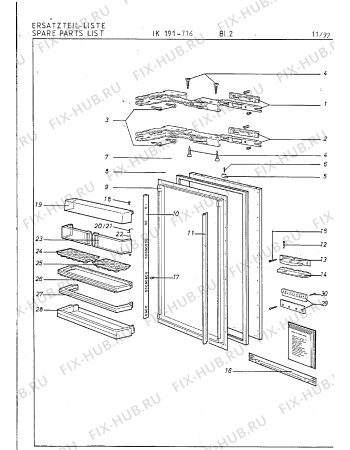 Взрыв-схема холодильника Gaggenau IK191716 - Схема узла 03