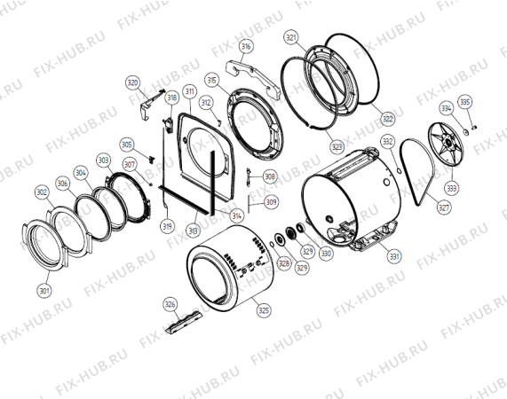 Взрыв-схема стиральной машины Gorenje WE50 GB valve   -White #311641900 (336255, WMC55GB) - Схема узла 03