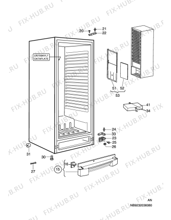 Взрыв-схема холодильника Arthurmartinelux ARC3703X - Схема узла C10 Cabinet