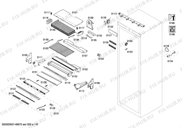 Схема №1 FIN30MIIL6 с изображением Плата для холодильной камеры Bosch 00684503