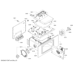 Схема №1 BS485111 с изображением Планка для электропечи Bosch 00684322