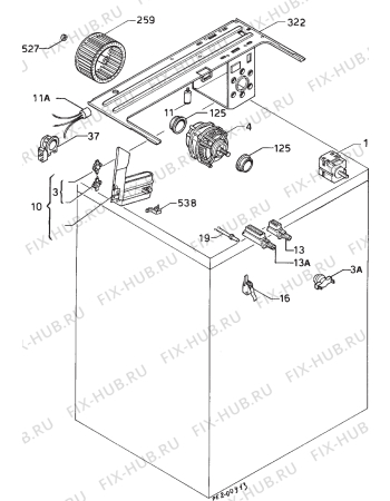 Взрыв-схема стиральной машины Zanussi TD520 - Схема узла Electrical equipment 268