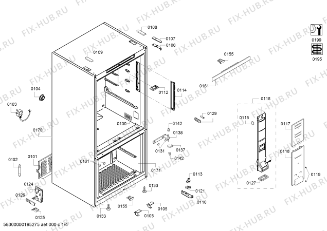 Схема №1 BD3086I3AN PROFILO с изображением Изоляция для холодильника Bosch 00715624