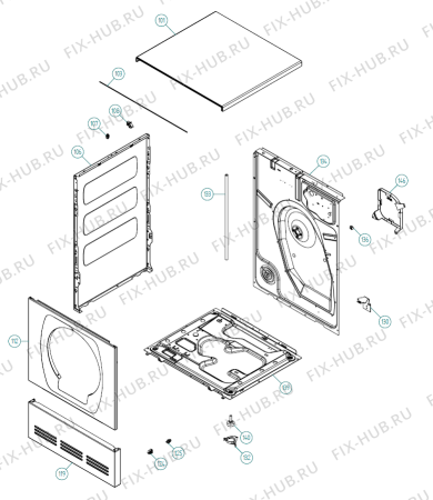 Схема №1 T722C SE   -White (337283, TD25.3) с изображением Декоративная панель для стиральной машины Gorenje 350263