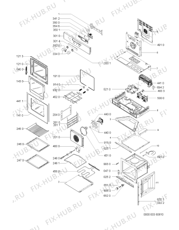 Схема №1 AKZ 107 WH с изображением Панель для электропечи Whirlpool 481245319632