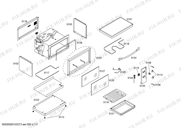 Схема №1 HKP110120 с изображением Декоративная рамка для электропечи Bosch 00662146