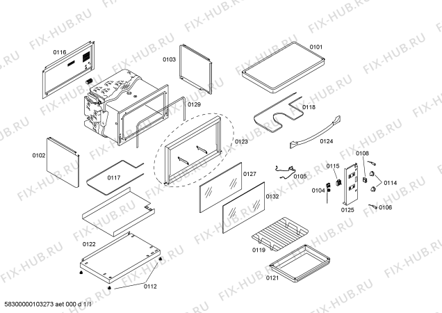 Схема №1 HG4003 с изображением Противень для электропечи Bosch 00354646